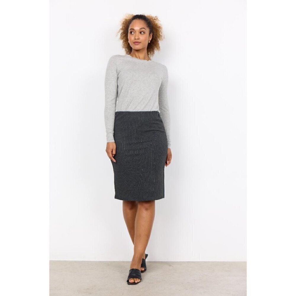 NWT SOYA CONCEPT IVA 1 Grey Pinstriped Pencil Skirt